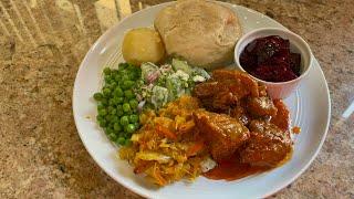 South African Traditional Sunday Lunch||Beef Infused Dumplings||Cucumber and Broccoli salad