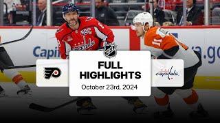 Flyers at Capitals | October 23, 2024 | NHL Full Game Highlights