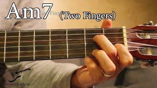 Am7 Chord on Guitar (Two Fingers)