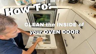 How To CLEAN INSIDE GLASS of OVEN door #appliance #oven #door #clean