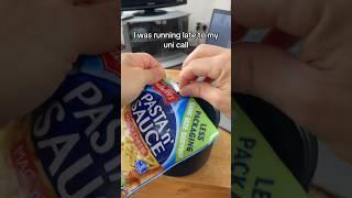 Making lunch during uni call 