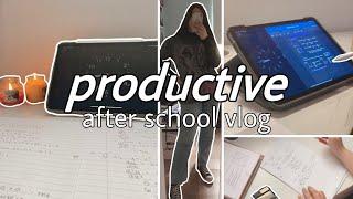 A Productive After School Vlog for A LevelsDay in the life, lots of studying,and catching up! 