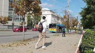 Sofia, Bulgaria,  walking tour. October 19, 2021.