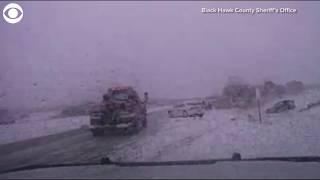 Iowa deputy hit by car in snowy conditions