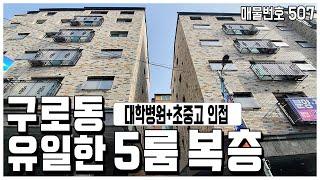 [구로복층빌라] 구로동에서 딱 하나! 유일한 5룸 복층빌라 가져왔습니다. 고대병원과 구로시장이 코앞! 남구로역+대림역+구로역 트리플역세권! 서울시 구로구 구로동 5룸 복층 신축빌라