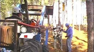 Using a Compressor, Driver and Tractor to Pound Fence Posts