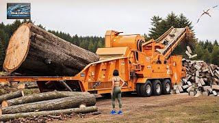 Fastest Automatic Firewood Processing Machine | Homemade Modern Wood Cutting Chainsaw Machines #7