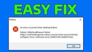 Roblox - An Error Occurred While Starting Roblox Error Windows 11/10/8/7 - Roblox Not Open Problem