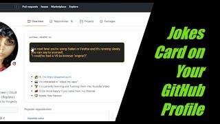 Open your GitHub profile to laugh harder | GitHub | Dynamic Joke | create this repository now