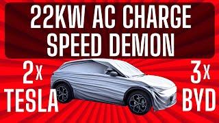 22kW AC Charge Speed Demon: 2x Faster than Tesla, 3x Faster than BYD