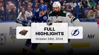 Wild at Lightning | October 24, 2024 | NHL Full Game Highlights