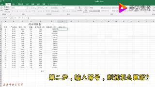 EXCEL制作成本利润表，EXCEL常用表格制作，EXCEL技巧制作表格 好看视频