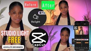 How To Change Your Lighting In Capcut | Free| Relight | New Feature | Phone