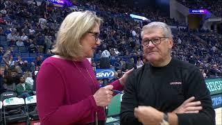 Coach Geno Auriemma halftime interview | #7 UConn Huskies vs Providence Friars | Women's Basketball
