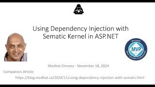 Using Dependency Injection with Sematic Kernel in ASP.NET