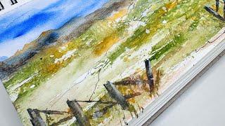 Watercolor landscape with a FAN brush, 24 minutes, my best tip ever!  enjoy, I hope it helps.