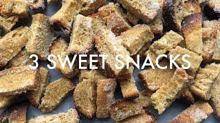 홈메이드 간식 초간단 레시피 3가지 (러스크, 땅콩 쌀강정, 후렌치파이) | 3 QUICK + EASY SWEET SNACKS | SNACK IDEAS