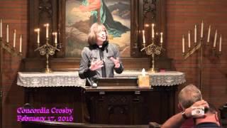 Pastor Sandy Anderson's Sermon 2-17-16, at Concordia