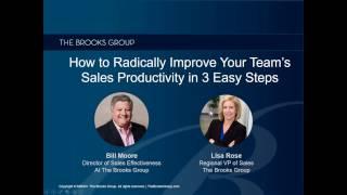 How to Radically Improve Your Team’s Sales Productivity in 3 Easy Steps