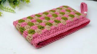 how to crochet wallet for beginners / Easy zipper crochet wallet tutorial