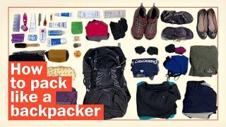 How to pack for backpacking around the world