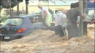 QLD Toowoomba Flooding - Cars like Kids toys in a Bathtub - Australia Flood