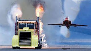 Craziest Drag Race Shockwave Jet Truck 375 MPH vs Aircraft