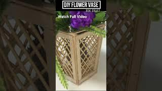 How To Make A Flower Vase |DIY Flower Pot Ideas | Flower Vase with Popsicle Sticks. #shorts