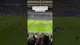 Man United fans singing Amorim’s name after his first game as new manager️