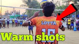 15000 match | Gayle friends vs Surya friends warm up shots | #volleyball