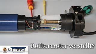 Hilfe -  Rolltormotor verstellt! (Rohrmotor verstellt) Rolladenmotor einstellen