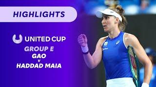 Xinyu Gao (CHN) v Beatriz Haddad Maia (BRA) - United Cup Highlights | Wide World of Sports