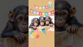 Dhoom kartik baba# little gorilla birthday me//baby gorilla at party#shorts# viral shorts#