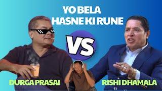 Durga Prasai Vs Rishi dhamala||Interview Fight|| Reaction video