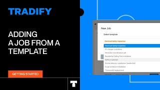 Adding a Job From a Template in Tradify