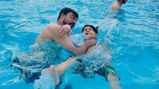 Ali ko swimming pool me doba deya Hamza habshi ny  || Anas bhai bach Gaye Aj  ||