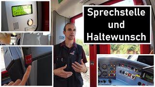 Sprechstelle und Haltewunsch in der Baureihe 648