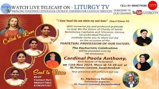 Cardinal Poola Anthony | Final Profession of Sisters of Charity Holy Mass 10am| St. Francis Convent