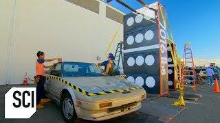 Crushing a Car with the Domino Effect | MythBusters Jr.