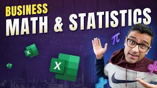 Business Math & Statistics Using Excel For Data Analysts and Data Scientists