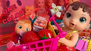 BABY ALIVE Buying everything in One color shopping challenge ️