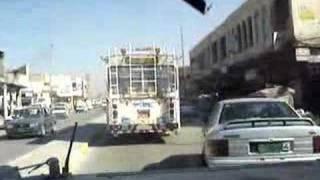 Humvee Traffic Driving in Baghdad