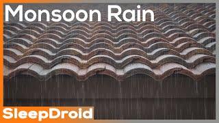 ►Monsoon Rain on a Tile Roof ~ Rain Sounds for Sleeping, Studying, or Meditation, 10 hours, Lluvia