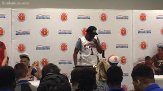 IMG Academy's Rellah Boothe gets emotional receiving McDonald's All-American Game jersey