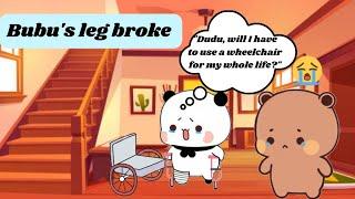 Bubu's leg broke || is bubu will always be on a wheelchair? || Bubu dudu love|| peach goma fun