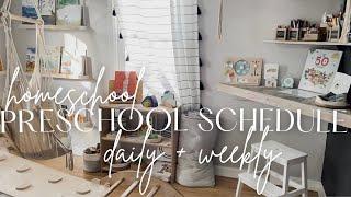 Homeschool Preschool Schedule | Daily and weekly |