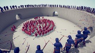 Massive Archer Arrow Rain vs Circular Shield Formation - TABS | Totally Accurate Battle Simulator