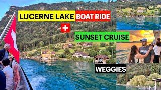 || SWITZERLAND || LUCERNE LAKE BOAT RIDE || LUCERNE LAKE CRUISE || WEGGIS ||