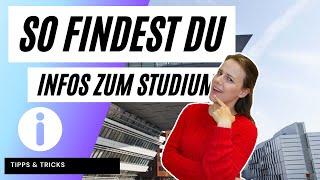 Wie du Infos zu deinem Studium findest!