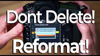 Corrupt Memory Cards... Remember to Format | Camera Care